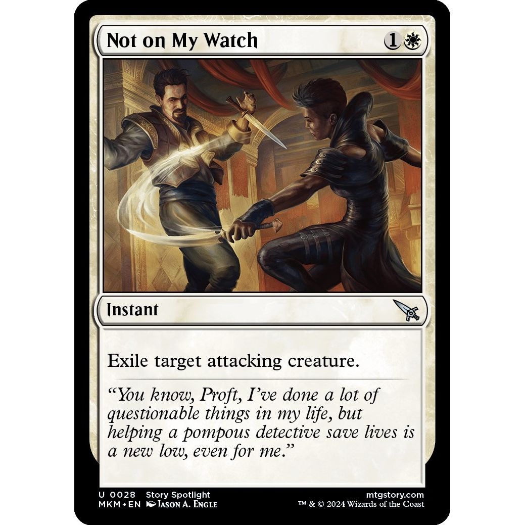 Image for Not on my Watch (28) (MKM) - Magic: The Gathering