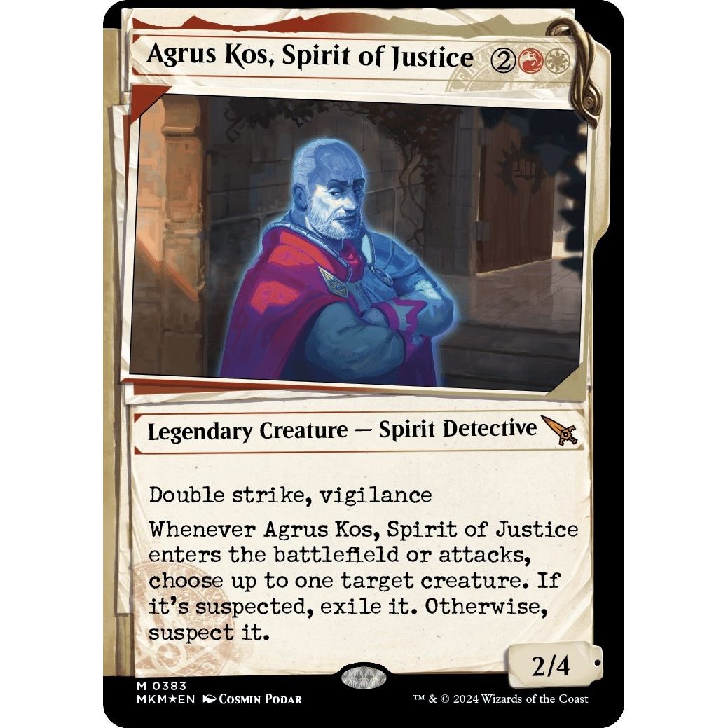 Image for Agrus Kos, Spirit of Justice (Showcase) (Invisible Ink) (383) (MKM) - Magic: The Gathering