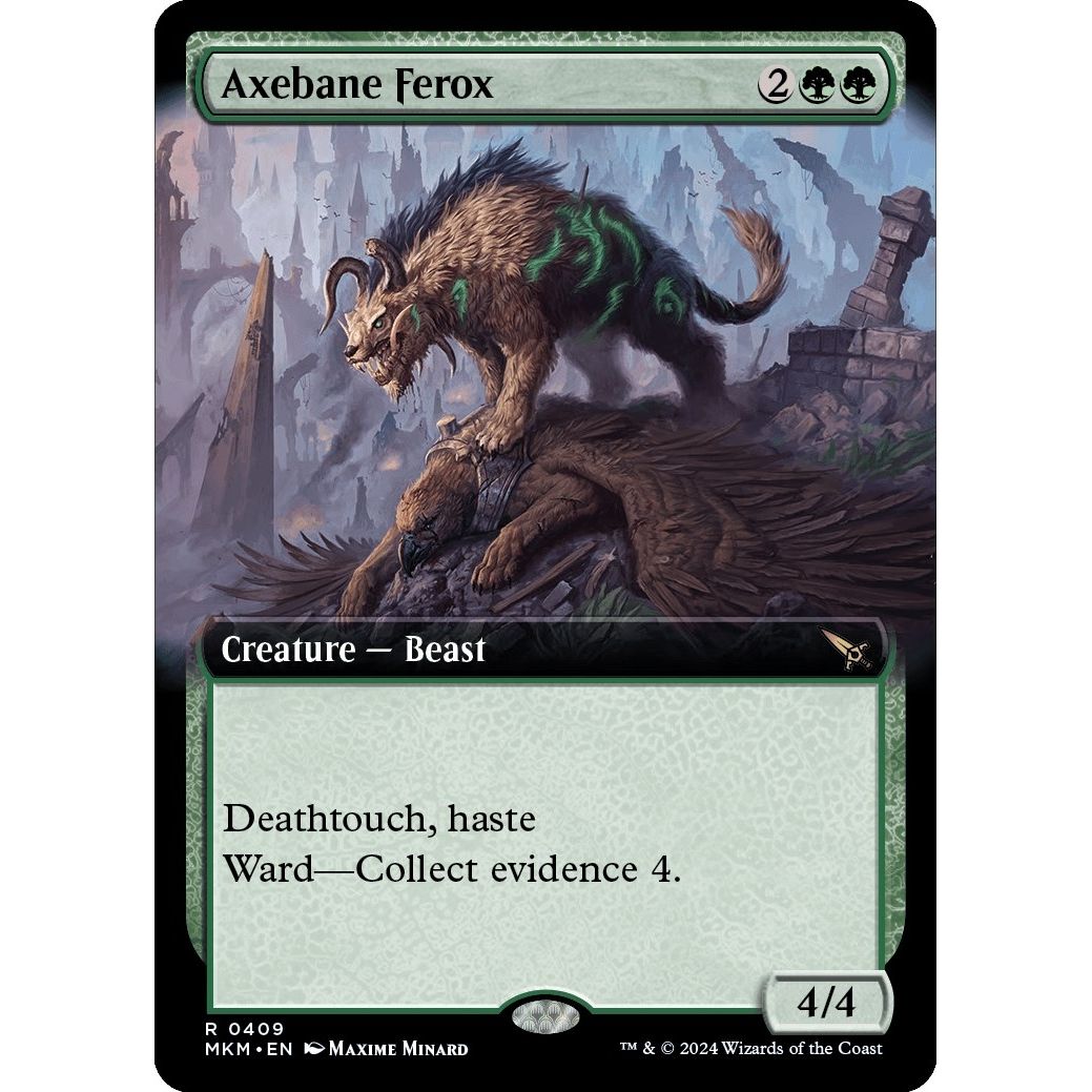 Image for Axebane Ferox (Extended Art) (409) (MKM) - Magic: The Gathering