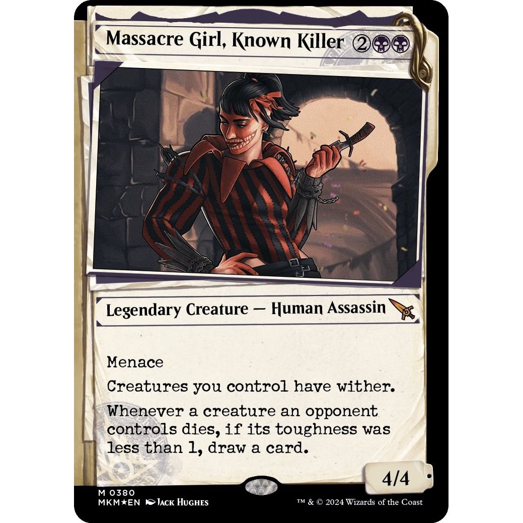 Image for Massacre Girl, Known Killer (Showcase) (Invisible Ink) (380) (MKM) - Magic: The Gathering