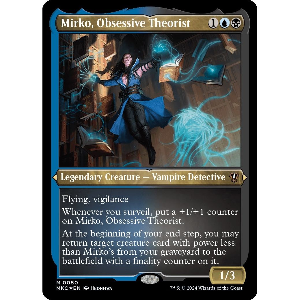 Image for Mirko, Obsessive Theorist (Display Commander) - Thick Stock (50) (MKC) - Magic: The Gathering