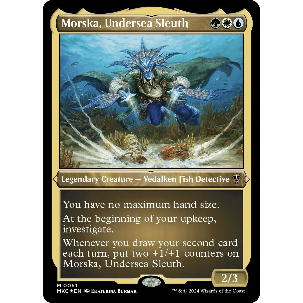 Image for Morska, Undersea Sleuth (Display Commander) - Thick Stock (51) (MKC) - Magic: The Gathering