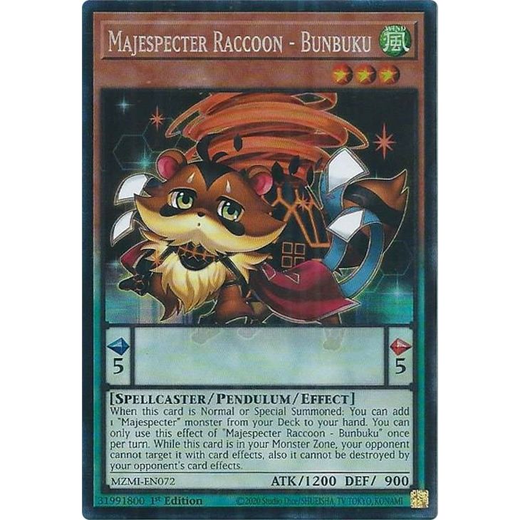 Image for Majespecter Raccoon - Bunbuku (CR) (MZMI-EN072) (MZMI) - YuGiOh