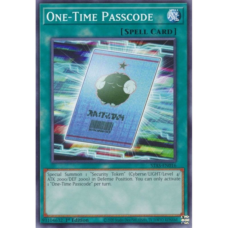 Image for One-Time Passcode (STAS-EN016) (TPSS) - YuGiOh