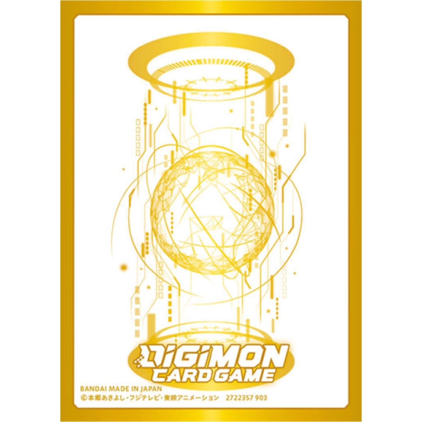 Image for Digimon Card Game Official Sleeves - BANDAI Card Games Fest 23-24 Gold Sleeves (60-Pack) - Card Sleeves