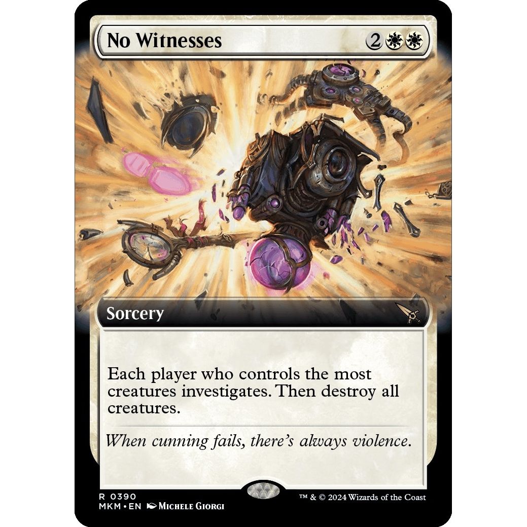Image for No Witnesses (Extended Art) (390) (MKM) - Magic: The Gathering