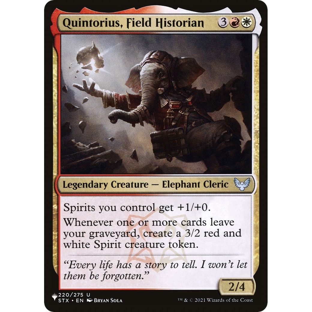 Image for Quintorius, Field Historian (220/275) (LIST) - Magic: The Gathering