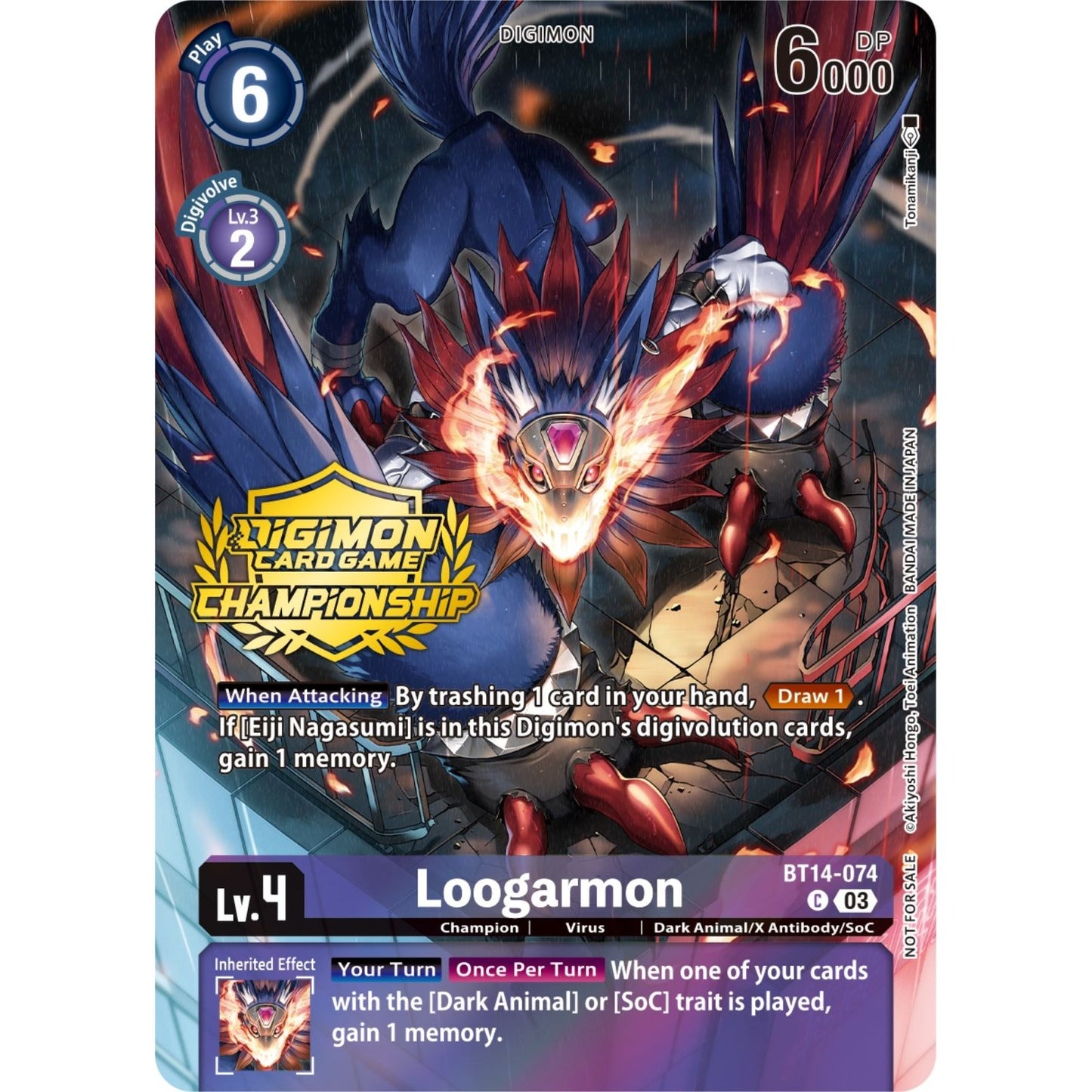 Image for Loogarmon (Championship 2023 Tamers Pack) (BT14-074 C) (BT14) - Digimon Card Game