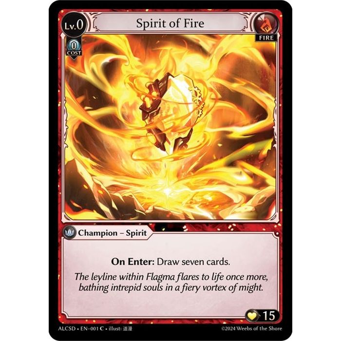 Image for Spirit of Fire (001) (ALCSD) - Grand Archive TCG