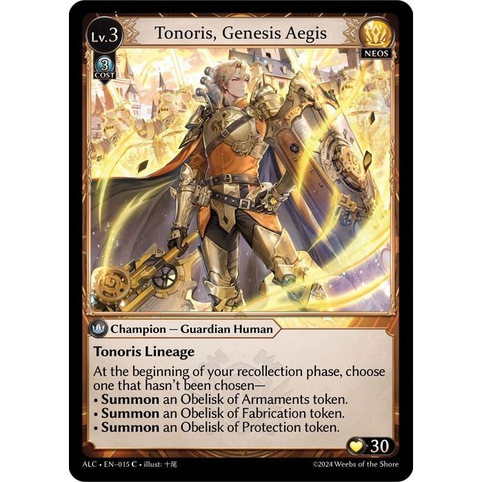 Image for Tonoris, Genesis Aegis (012) (ALCSD) - Grand Archive TCG