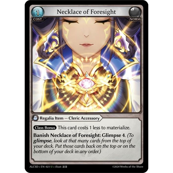 Image for Necklace of Foresight (021) (ALCSD) - Grand Archive TCG