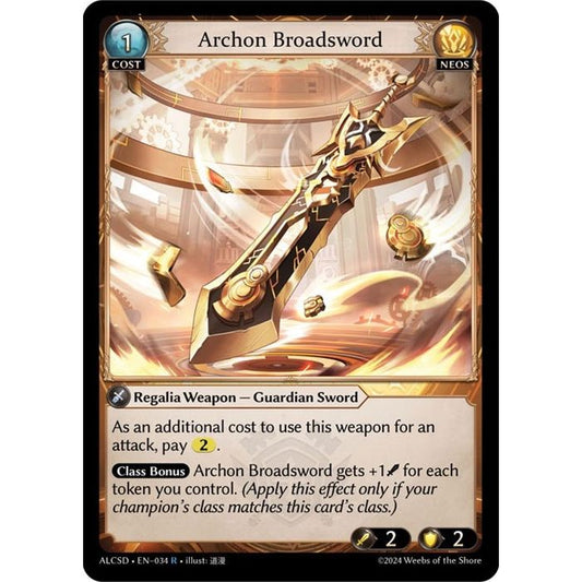 Image for Archon Broadsword (034) (ALCSD) - Grand Archive TCG