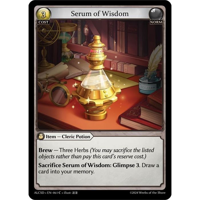 Image for Serum of Wisdom (061) (ALCSD) - Grand Archive TCG