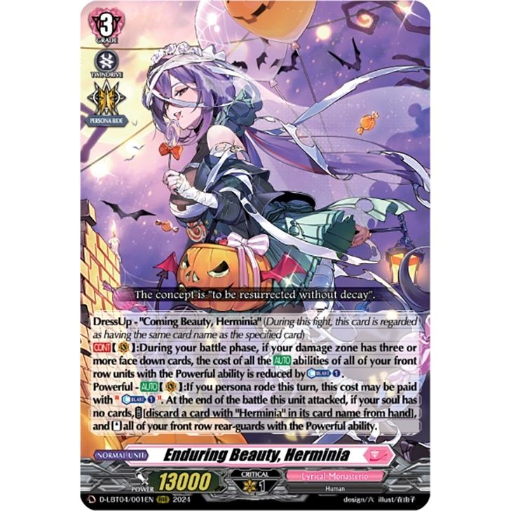 Image for Enduring Beauty, Herminia (D-LBT04/001EN) (D-LBT04) - Cardfight Vanguard