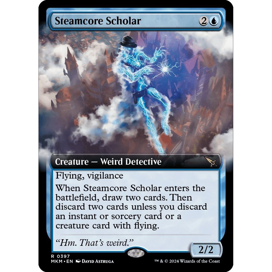Image for Steamcore Scholar (Extended Art) (397) (MKM) - Magic: The Gathering