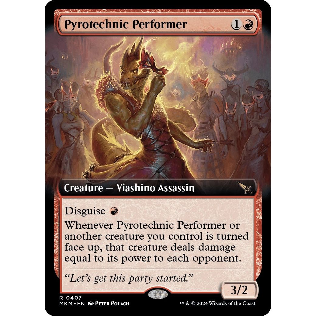 Image for Pyrotechnic Performer (Extended Art) (407) (MKM) - Magic: The Gathering