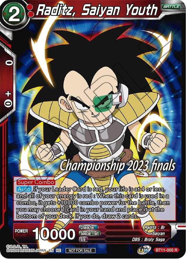 Image for Raditz, Saiyan Youth (2023 Championship Finals Celebration Pack) (BT11-005) (TPR) - Dragon Ball Super: Masters