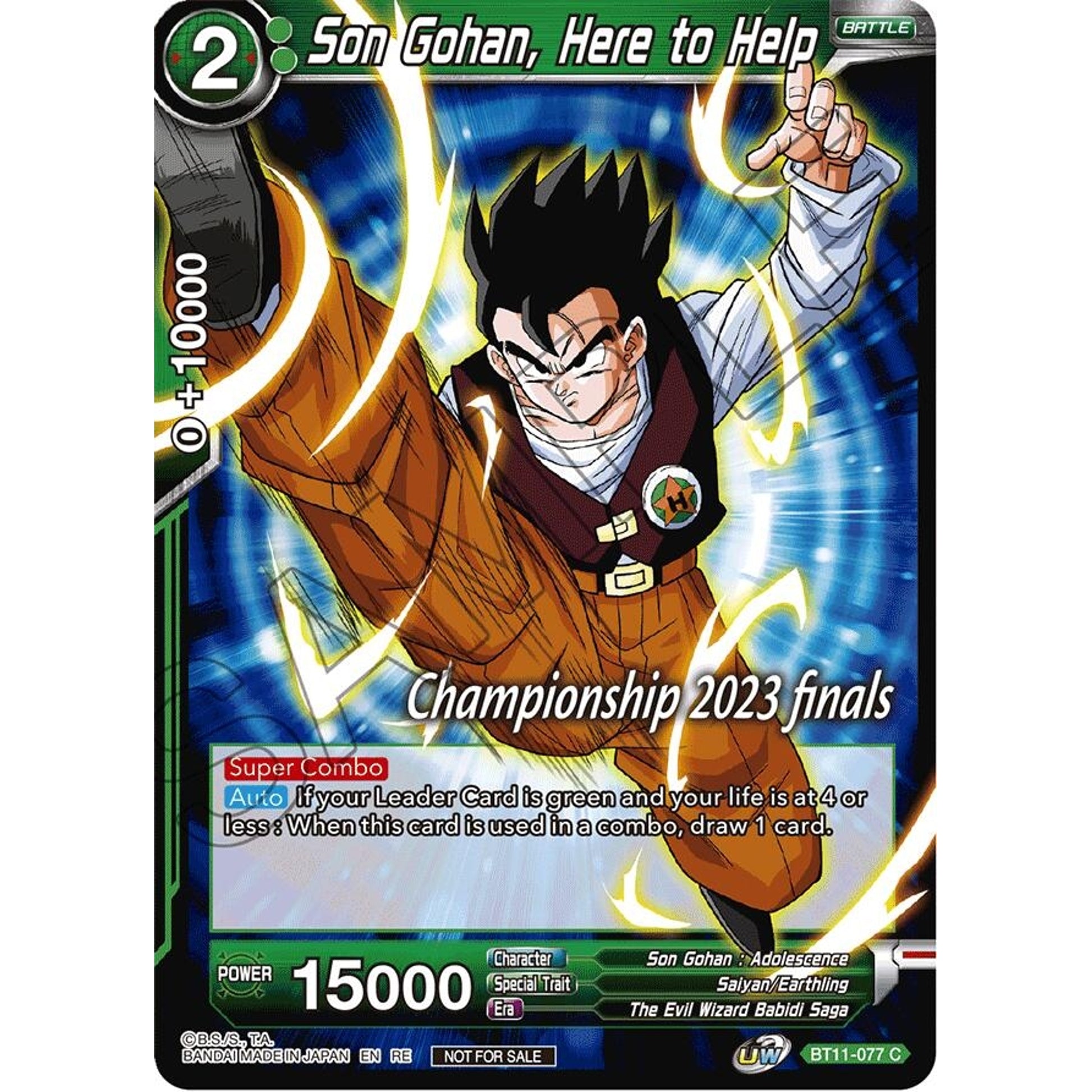 Image for Son Gohan, Here to Help (2023 Championship Finals Celebration Pack) (BT11-077) (TPR) - Dragon Ball Super: Masters