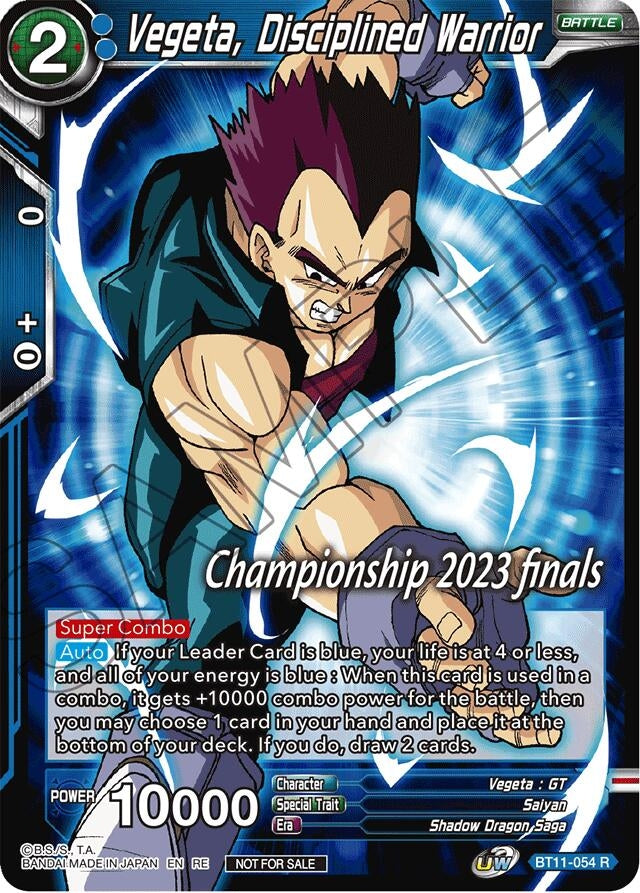 Image for Vegeta, Disciplined Warrior (2023 Championship Finals Celebration Pack) (BT11-054) (TPR) - Dragon Ball Super: Masters