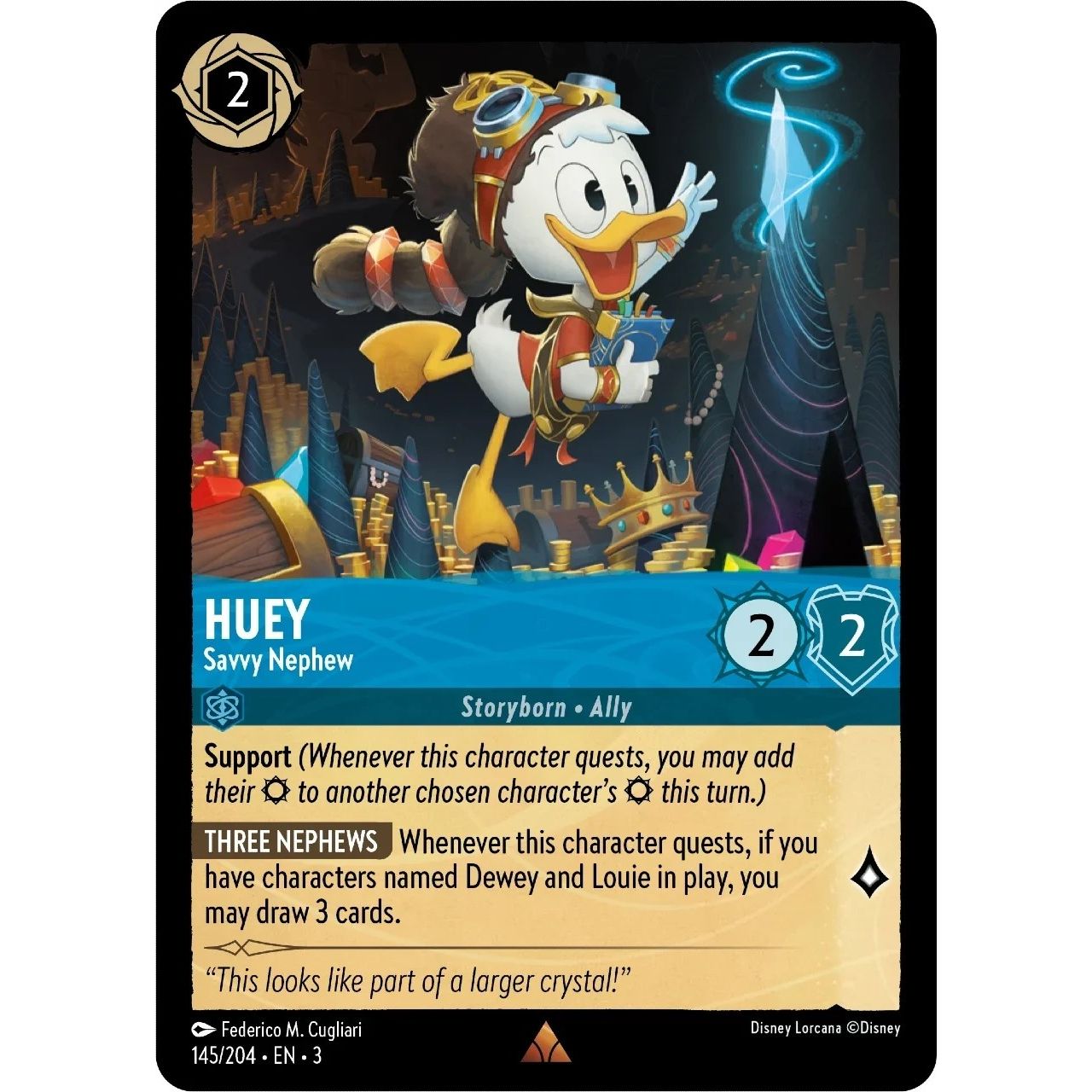 Image for Huey - Savvy Nephew (145/204) (3) - Disney Lorcana