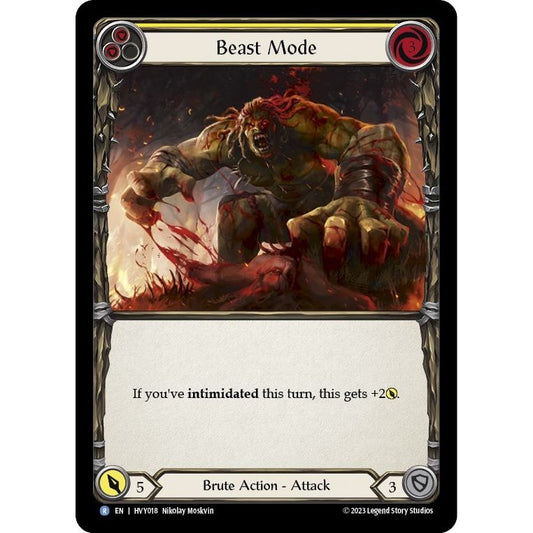 Image for Beast Mode (Yellow) (HVY018) (HVY) - Flesh and Blood TCG