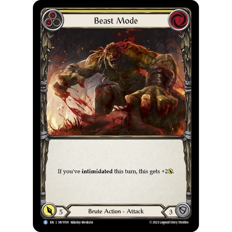 Image for Beast Mode (Yellow) (HVY018) (HVY) - Flesh and Blood TCG