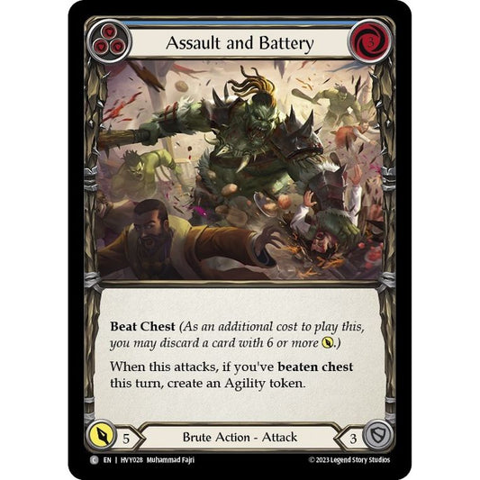 Image for Assault and Battery (Blue) (HVY028) (HVY) - Flesh and Blood TCG