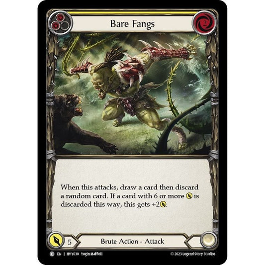 Image for Bare Fangs (Yellow) (HVY030) (HVY) - Flesh and Blood TCG