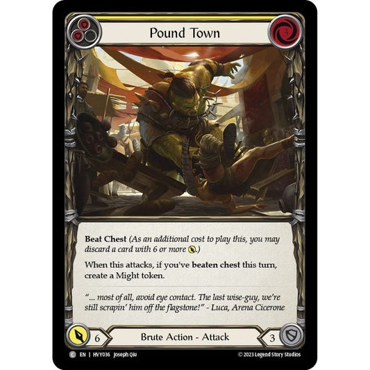 Image for Pound Town (Yellow) (HVY036) (HVY) - Flesh and Blood TCG
