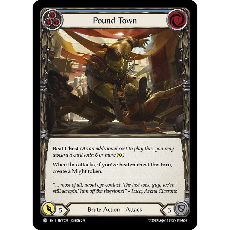 Image for Pound Town (Blue) (HVY037) (HVY) - Flesh and Blood TCG