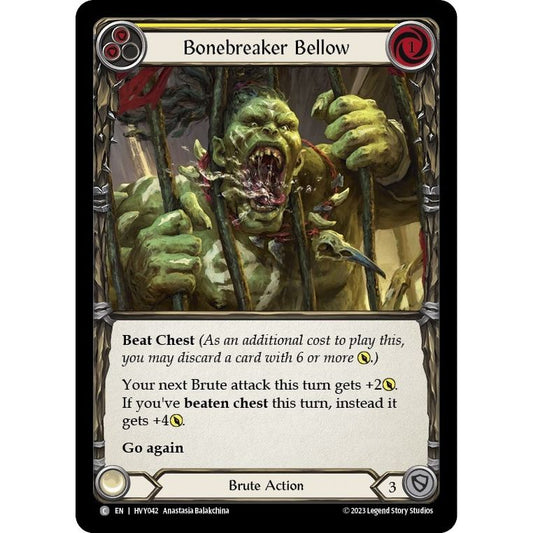 Image for Bonebreaker Bellow (Yellow) (HVY042) (HVY) - Flesh and Blood TCG