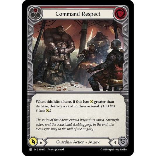 Image for Command Respect (Red) (HVY071) (HVY) - Flesh and Blood TCG