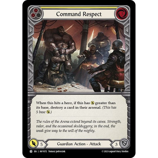 Image for Command Respect (Yellow) (HVY072) (HVY) - Flesh and Blood TCG