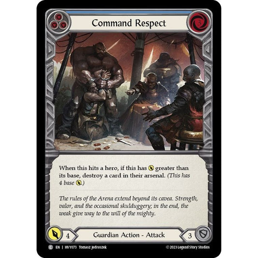 Image for Command Respect (Blue) (HVY073) (HVY) - Flesh and Blood TCG