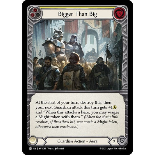 Image for Bigger Than Big (Yellow) (HVY087) (HVY) - Flesh and Blood TCG