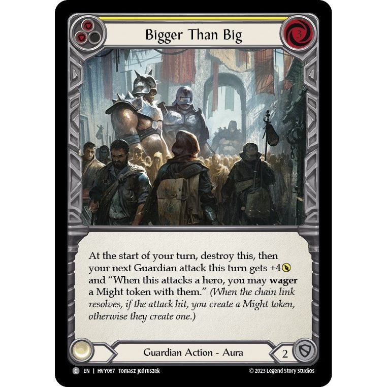 Image for Bigger Than Big (Yellow) (HVY087) (HVY) - Flesh and Blood TCG
