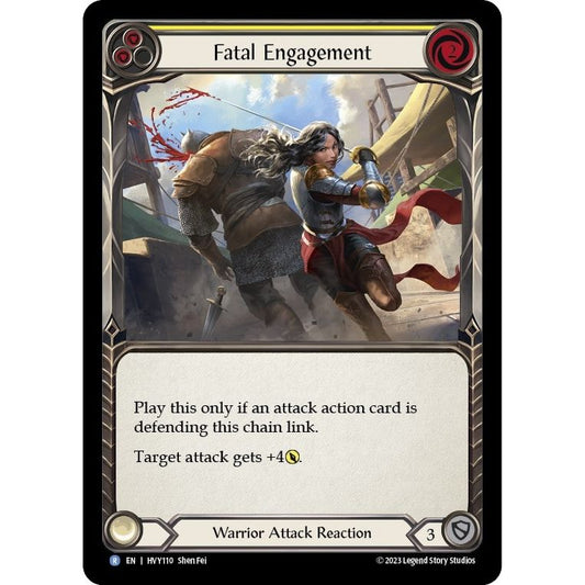 Image for Fatal Engagement (Yellow) (HVY110) (HVY) - Flesh and Blood TCG