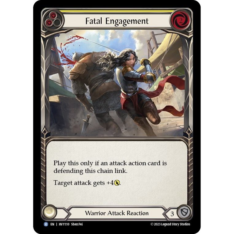 Image for Fatal Engagement (Yellow) (HVY110) (HVY) - Flesh and Blood TCG
