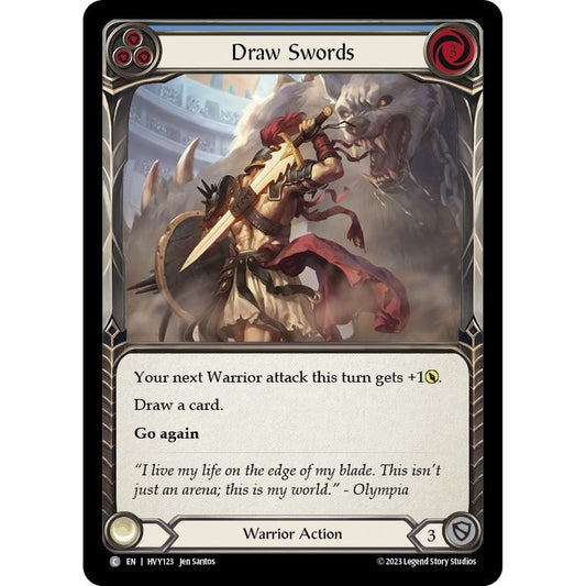 Image for Draw Swords (Blue) (HVY123) (HVY) - Flesh and Blood TCG