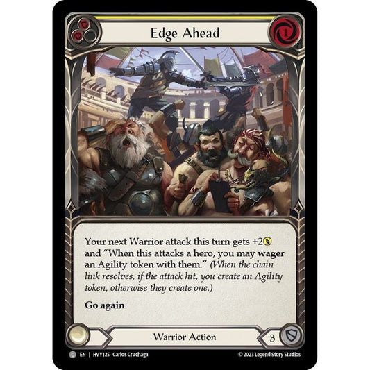 Image for Edge Ahead (Yellow) (HVY125) (HVY) - Flesh and Blood TCG