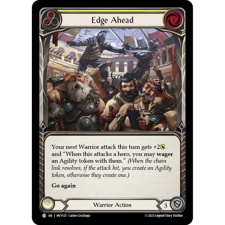 Image for Edge Ahead (Yellow) (HVY125) (HVY) - Flesh and Blood TCG