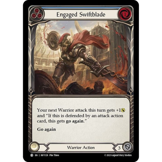Image for Engaged Swiftblade (Blue) (HVY129) (HVY) - Flesh and Blood TCG