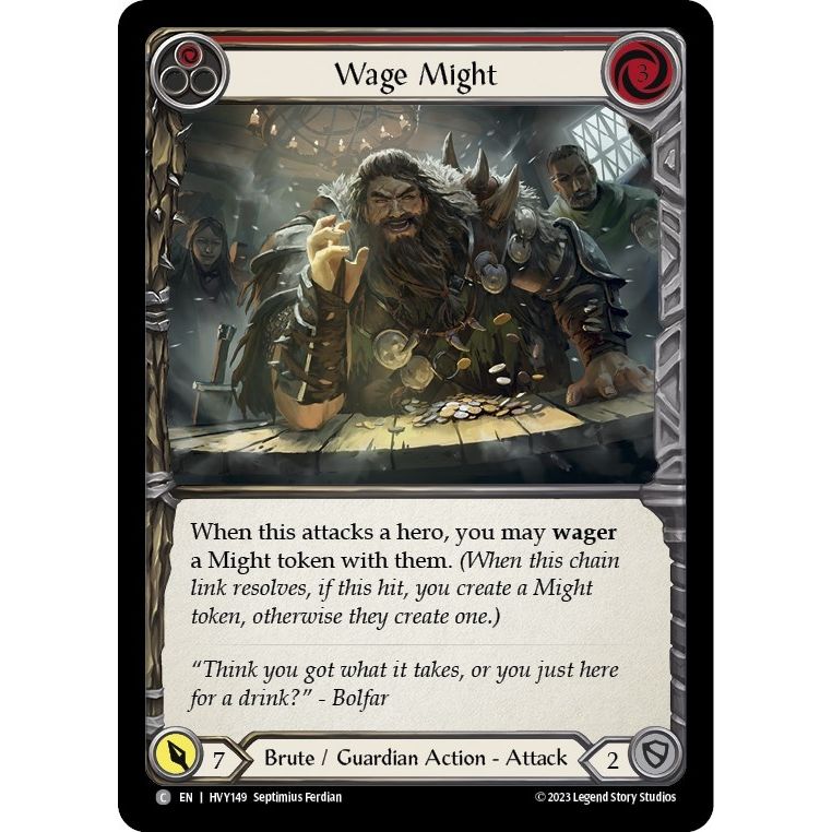 Image for Wage Might (Red) (HVY149) (HVY) - Flesh and Blood TCG