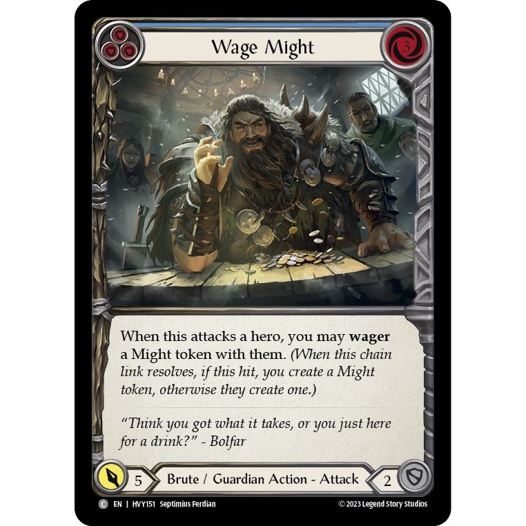 Image for Wage Might (Blue) (HVY151) (HVY) - Flesh and Blood TCG