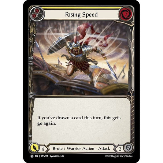 Image for Rising Speed (Yellow) (HVY167) (HVY) - Flesh and Blood TCG