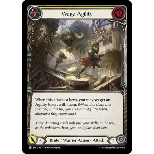 Image for Wage Agility (Yellow) (HVY170) (HVY) - Flesh and Blood TCG