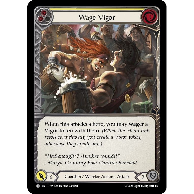 Image for Wage Vigor (Yellow) (HVY190) (HVY) - Flesh and Blood TCG