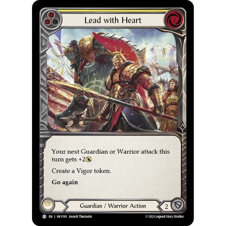 Image for Lead with Heart (Yellow) (HVY193) (HVY) - Flesh and Blood TCG