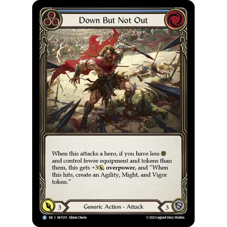 Image for Down But Not Out (Blue) (HVY215) (HVY) - Flesh and Blood TCG