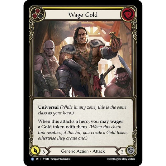Image for Wage Gold (Yellow) (HVY217) (HVY) - Flesh and Blood TCG